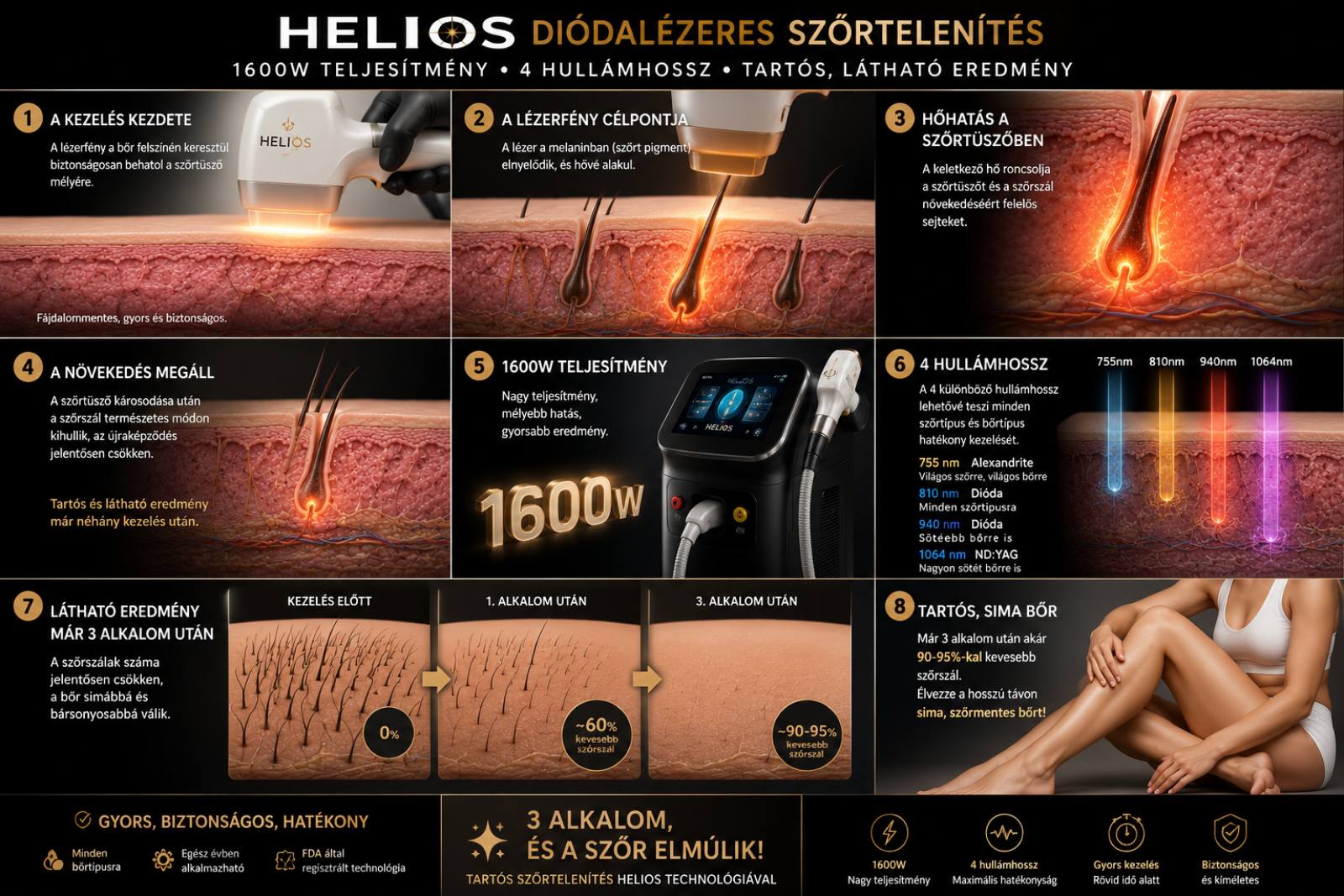 Tartós szőrcsökkentés személyre szabott kezelési tervvel